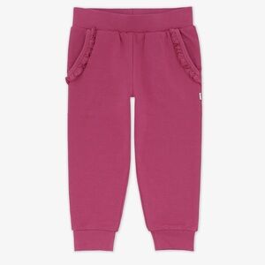 Little Sleepies Ruffle Jogger Berry Rose 2T